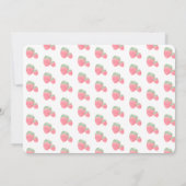 Baby's Eerste Zoete Aardbei Verjaardag met Foto Kaart (Achterkant)