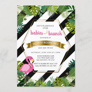 Baby's en Brunch Baby Brunch Flamingo Baby shower Kaart