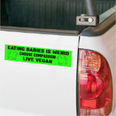 Baby's eten is raar, Vegan Activism, Bumpersticker (Op Truck)