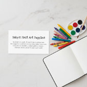 Baby's First Art Supplies Request Baby Shower  Informatiekaartje