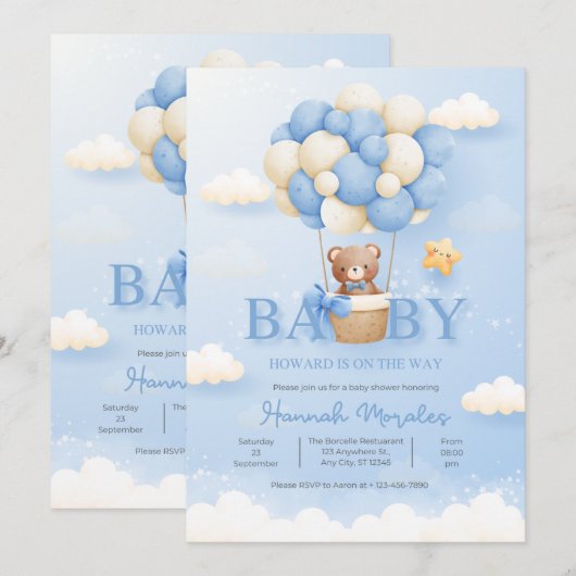 Baby's First Birthday Bash: Je bent uitgenodigd vo Kaart (Voorkant / Achterkant)