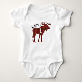Baby's First Birthday Party Pset Moose Bodysuit