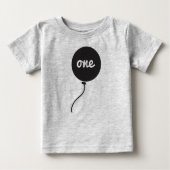 Baby's First Birthday Shirt | Grijs (Voorkant)
