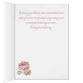 Babys First Birthday Teddy Bear Birthday Kaart (Binnen (Rechts))