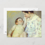 Baby's First Caress. c. 1890, Mary Cassatt Briefkaart (Voorkant / Achterkant)
