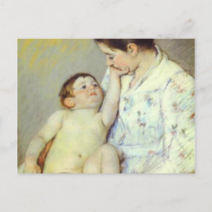 Baby's First Caress. c. 1890, Mary Cassatt Briefkaart