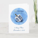 Babys First Chanukah Dreidel Feestdagen Kaart<br><div class="desc">Hier is een draaiende top van een kind, een droommodel met Hebreeuwse letters aan alle vier zijden, afgebeeld met de woorden "Happy Chanukah" - "Dreidel" en de Hebreeuwse woorden, die vertaald worden in "Er is een geweldig wonder gebeurd". Kunstwerk © Bruschini/Kennedy Enkel voor de L van het, LLC. Alle rechten...</div>