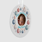 Baby's First Christmas 2025 Personalized Photo  Ornament (voorkant)