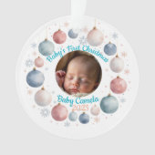 Baby's First Christmas 2025 Personalized Photo  Ornament (voorkant)