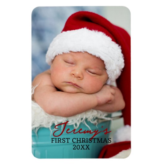 Baby's First Christmas 4x6 Photo Refrigerator Magneet (Verticaal)