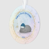 Baby's First Christmas - Acrylic Hippo Ornament (voorkant)