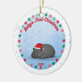 -Baby's First Christmas -Baby Hippo Ornament (Links)
