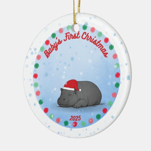 -Baby's First Christmas -Baby Hippo Ornament (Links)