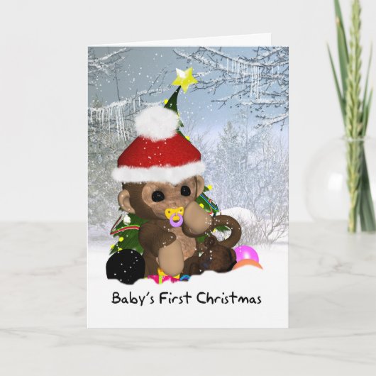 Baby's First Christmas - Baby's 1st Christmas Kaar Feestdagen Kaart (Voorkant)