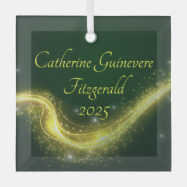 Baby's First Christmas Birth Detail Keepsake Gift Glas Ornament