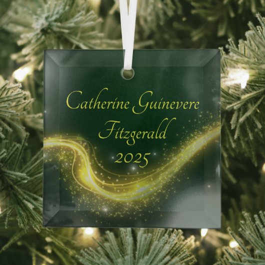 Baby's First Christmas Birth Detail Keepsake Gift Glas Ornament (Insitu)