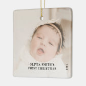 Babys First Christmas Birth Stats Announcement C Keramisch Ornament (Links)