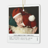 Babys First Christmas  Birth Stats Announcement Keramisch Ornament (Links)