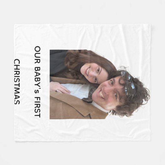 Baby's first Christmas Blanket Fleece Deken (Voorkant (Horizontaal))