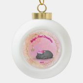 Baby's First Christmas - Ceramic Hippo Ornament (Voorkant)
