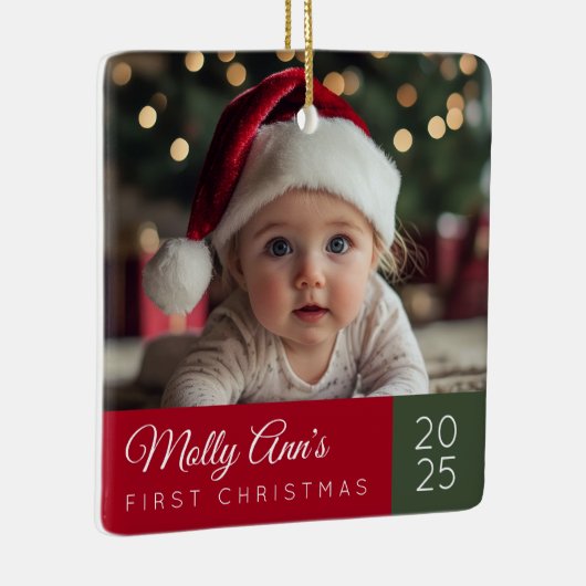 Baby's First Christmas Ceramic Ornament (Rechts)