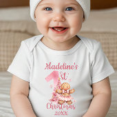 Baby's First Christmas Custom Name Gingerbread Romper