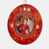 Baby's First Christmas Custom Name Photo Keepsake Keramisch Ornament (Links)