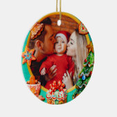 Baby's First Christmas Custom Name Photo Keepsake Keramisch Ornament (Rechts)