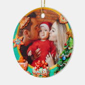 Baby's First Christmas Custom Name Photo Keepsake Keramisch Ornament (Links)