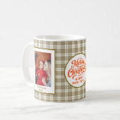Baby's First Christmas Custom Name Photo Keepsake Koffiemok (Voorkant links)