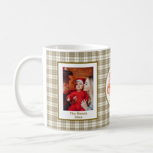 Baby's First Christmas Custom Name Photo Keepsake Koffiemok (Links)