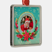 Baby's First Christmas Custom Name Photo Keepsake Metalen Ornament (Rechts)
