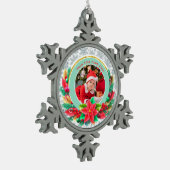 Baby's First Christmas Custom Name Photo Keepsake Tin Sneeuwvlok Ornament (Links)