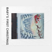 Baby's First Christmas Fleece Deken (Voorkant (Horizontaal))