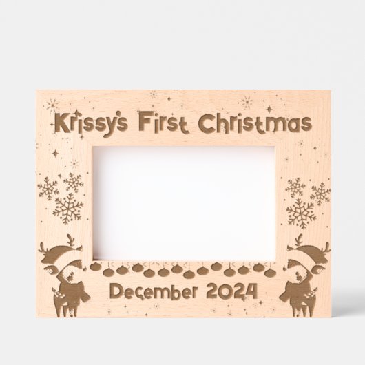 Baby's First Christmas Gegraveerde Lijstjes (Voorkant)