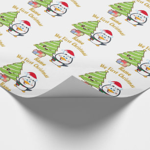 Babys FIRST Christmas GIFTWRAP Grappig gepersonali Cadeaupapier