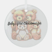 Baby's first Christmas  Glas Ornament (Voorkant)