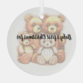 Baby's first Christmas  Glas Ornament (Achterkant)