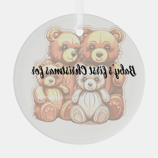 Baby's first Christmas  Glas Ornament (Achterkant)