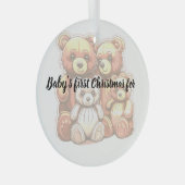 Baby's first Christmas  Glas Ornament (Voorkant Rechts)