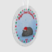 Baby's First Christmas -Hippo Acrylic Ornament (voorkant)