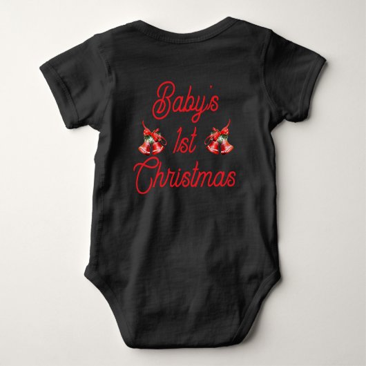 Baby's First Christmas Holiday Farm Scene Romper (Achterkant)