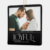 Babys First Christmas Joyful Birth Announcement Keramisch Ornament (Links)