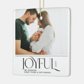 Babys First Christmas Joyful Birth Announcement Keramisch Ornament (Links)
