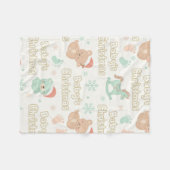 Baby's First Christmas Keepsake Milestone Fleece Deken (Voorkant (Horizontaal))