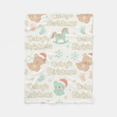 Baby's First Christmas Keepsake Milestone Fleece Deken (Voorkant)