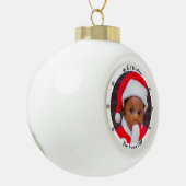 Baby's First Christmas Keramische Bal Ornament (Links)