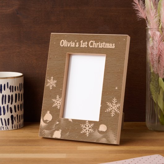 Baby's first Christmas Laser Etched Picture Frame Gegraveerde Lijstjes (Links)