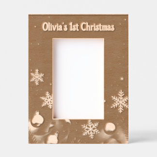 Baby's first Christmas Laser Etched Picture Frame Gegraveerde Lijstjes