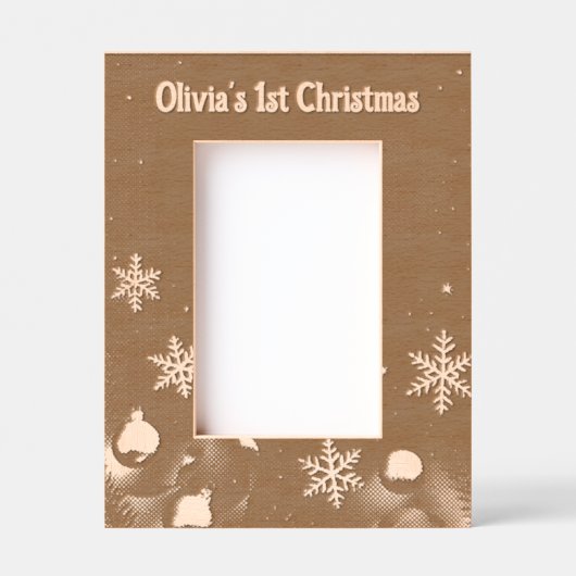 Baby's first Christmas Laser Etched Picture Frame Gegraveerde Lijstjes (Voorkant)